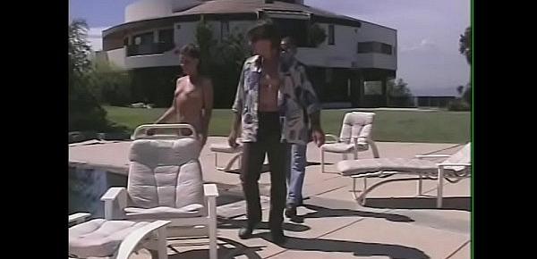  Star Kimberly Jade turns sunbathing to double fucking near the swimming pool